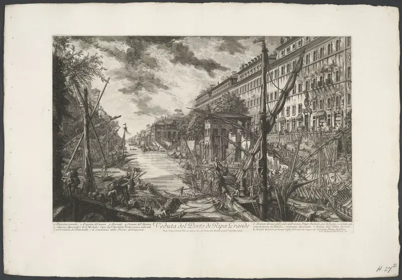 Porto di Ripa Grande te Rome Wall Art by Unknown - High-Resolution Digital Print