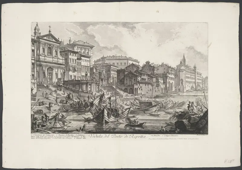 Porto di Ripetta te Rome Wall Art by Unknown - High-Resolution Digital Print