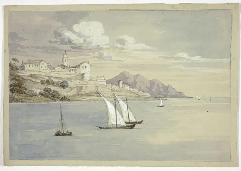 Portofino from the Sea, Genoa Wall Art by Elizabeth Murray - High-Resolution Digital Print