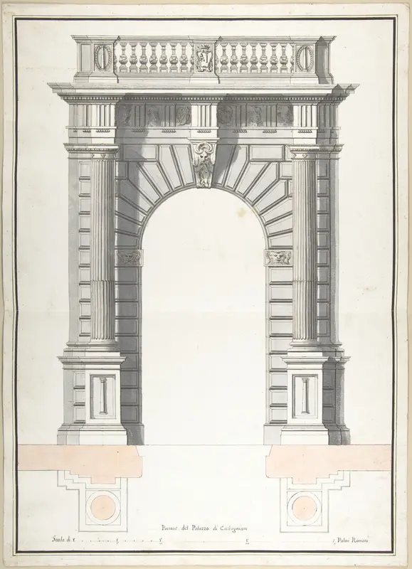 Portone del Palazzo di Carbogniani Wall Art by Pietro Paolo Coccetti (Cocchetti) - High-Resolution Digital Print
