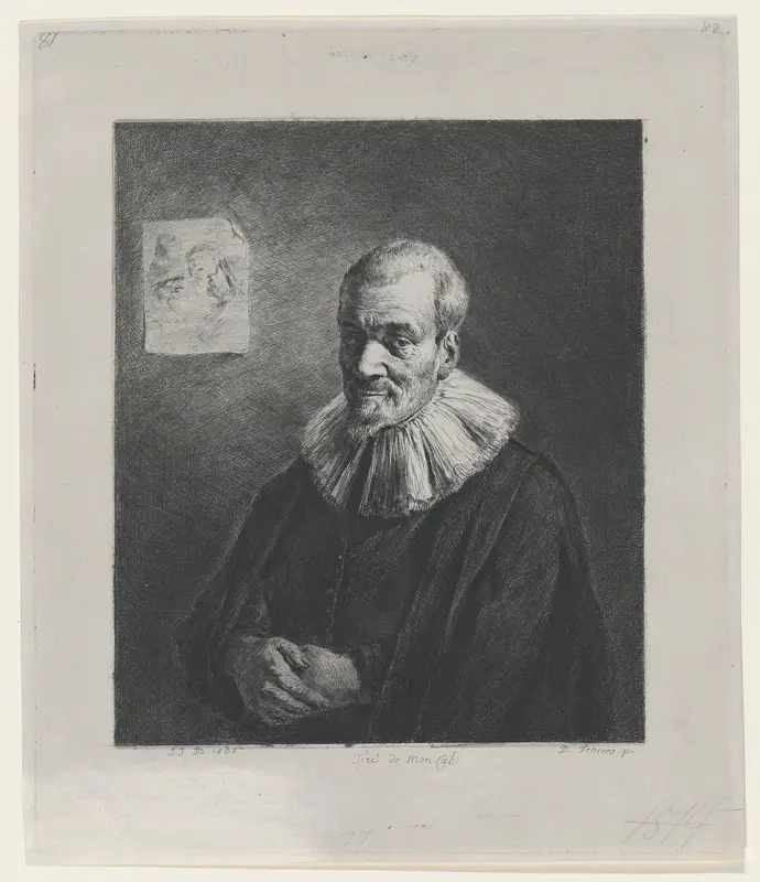 Portrait, after David Teniers the Younger Wall Art by Jean Jacques de Boissieu - High-Resolution Digital Print