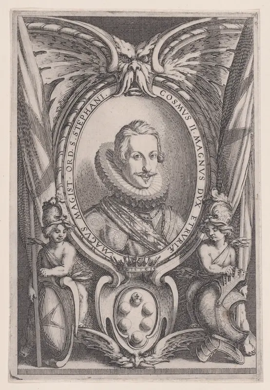 Portrait de Cosme II, Grand Duc de Toscane (Portrait of Cosimo II, Grand Duke of Tuscany) Wall Art by Jacques Callot - High-Resolution Digital Print