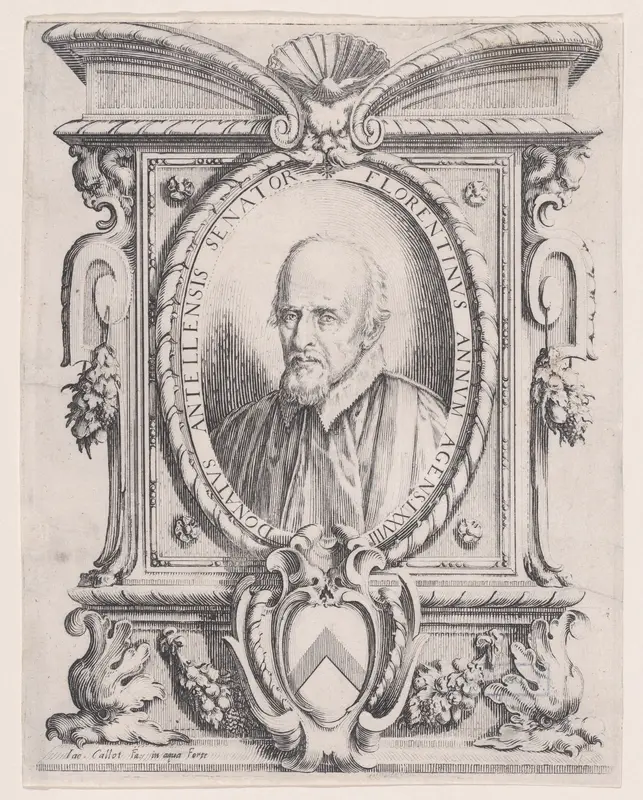 Portrait du Sénateur Donato dell'Antella (Portrait of Senator Donato dell'Antella) Wall Art by Jacques Callot - High-Resolution Digital Print