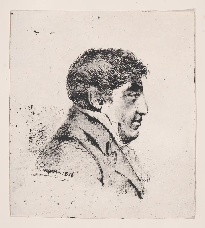 Portrait, head of a man Wall Art by Baron Dominique Vivant Denon - High-Resolution Digital Print