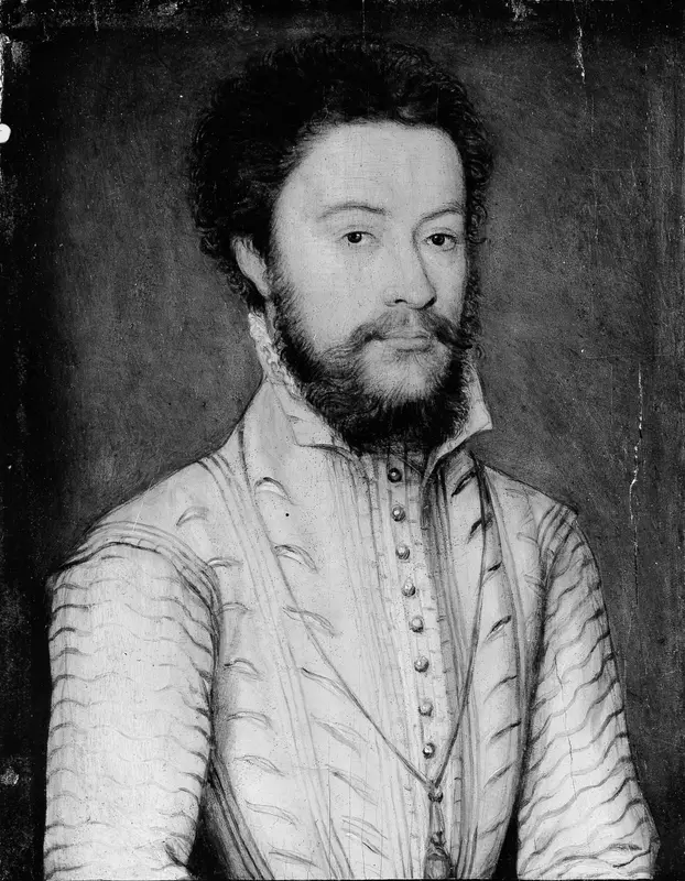 Portrait of a Bearded Man in White Wall Art by Corneille de Lyon - High-Resolution Digital Print