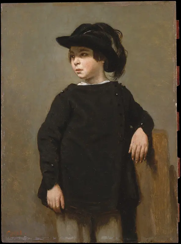 Portrait of a Child Wall Art by Camille Corot - High-Resolution Digital Print