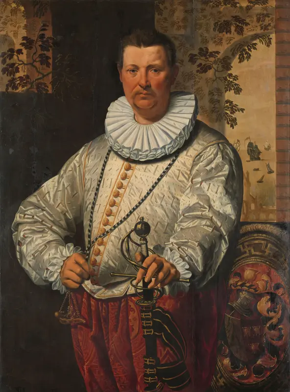 Portrait of a Dutch Admiral of the Fleet Wall Art by Unknown - High-Resolution Digital Print