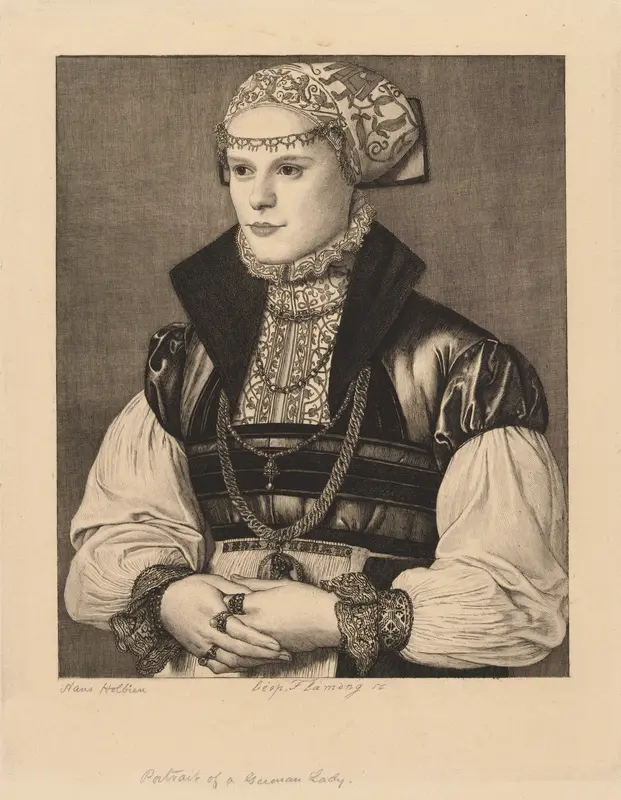 Portrait of a German Lady Wall Art by Léopold Flameng - High-Resolution Digital Print