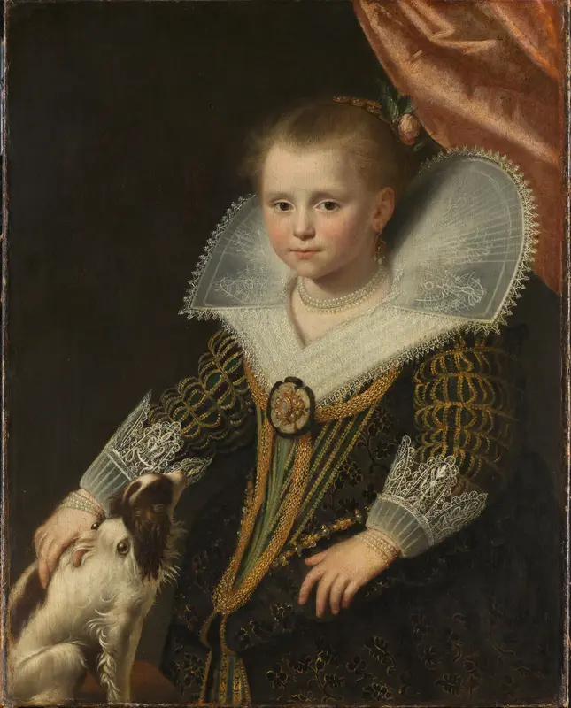 Portrait of a Girl, Known as ‘The Little Princess’ Wall Art by Paulus Moreelse - High-Resolution Digital Print