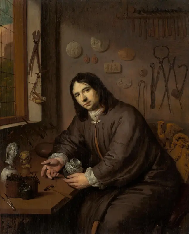 Portrait of a Goldsmith Wall Art by anonymous - High-Resolution Digital Print