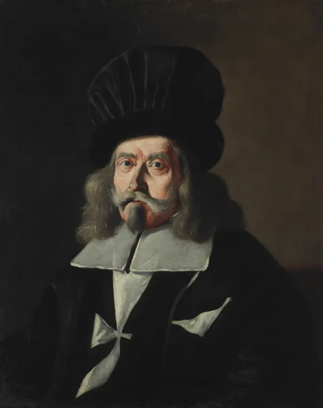 Portrait of a Grand Master of the Knights of Malta, Martin de Redin Wall Art by Mattia Preti - High-Resolution Digital Print