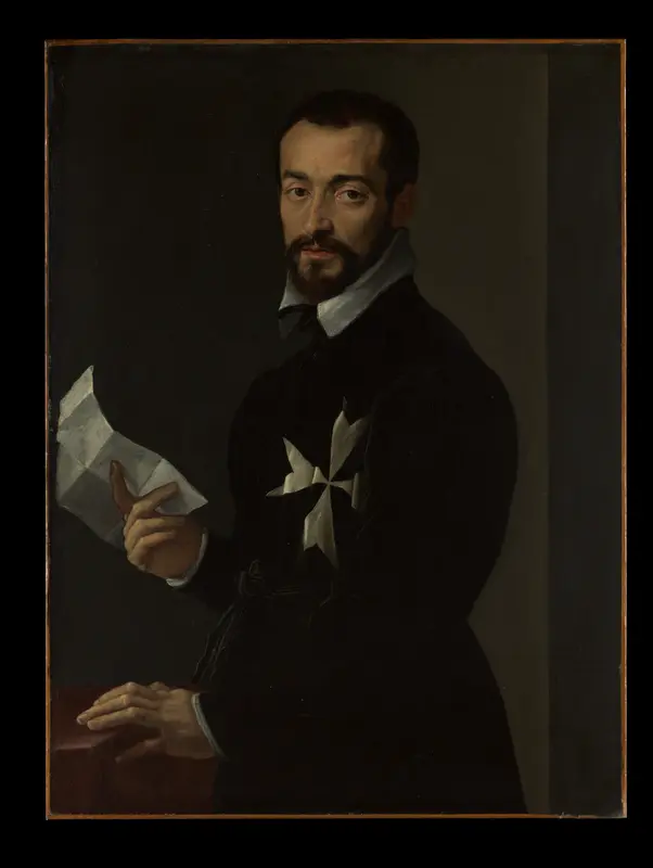 Portrait of a Knight of Malta, Probably Fra Jacopo Salviati Wall Art by Mirabello Cavalori - High-Resolution Digital Print