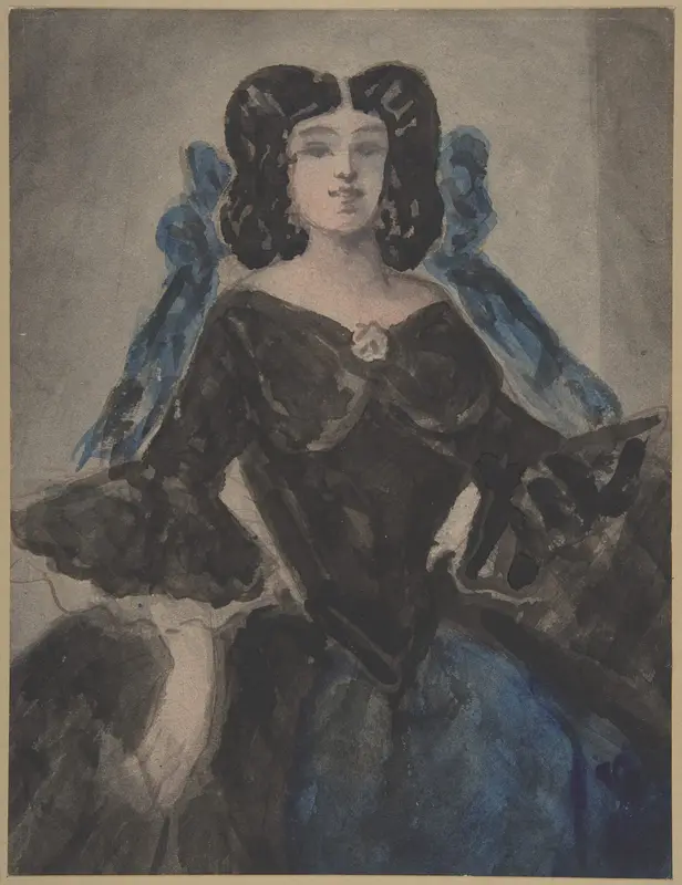 Portrait of a Lady Wall Art by Constantin Guys - High-Resolution Digital Print