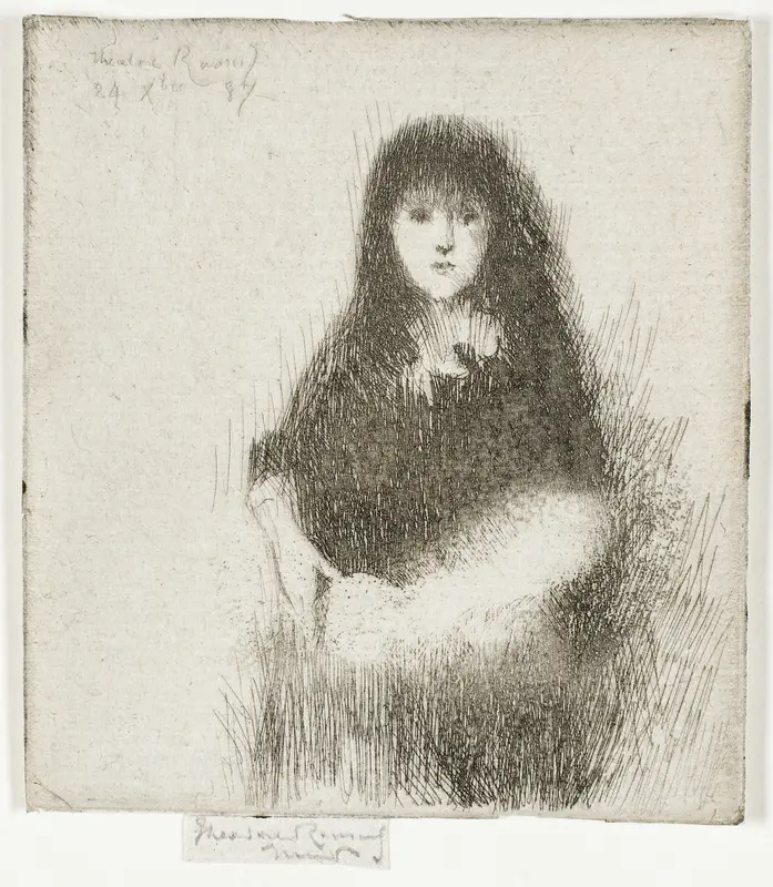 Portrait of a Little Spanish Girl Wall Art by Theodore Roussel - High-Resolution Digital Print