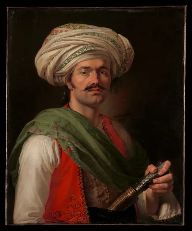 Portrait of a "Mamelouk" Wall Art by Horace Vernet - High-Resolution Digital Print