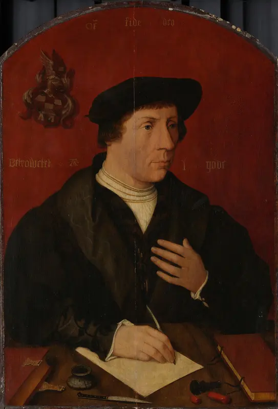 Portrait of a man Wall Art by Jan Jansz Mostaert - High-Resolution Digital Print