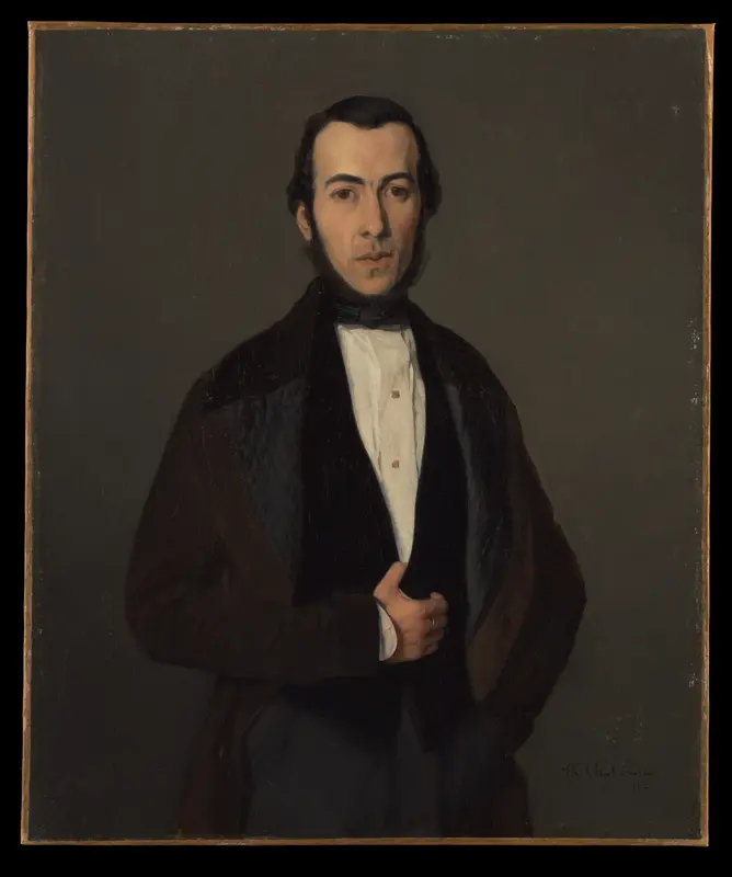 Portrait of a Man Wall Art by French Painter - High-Resolution Digital Print