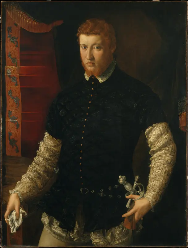 Portrait of a Man Wall Art by Francesco Salviati (Francesco de' Rossi) - High-Resolution Digital Print