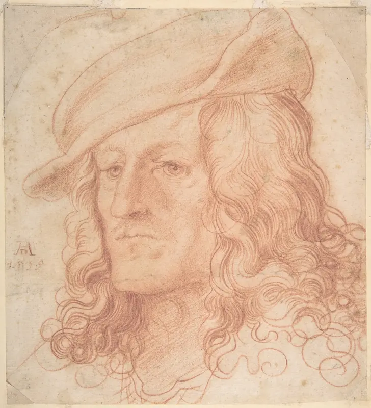 Portrait of a man, bust-length, wearing a hat Wall Art by Hans Schäufelein - High-Resolution Digital Print