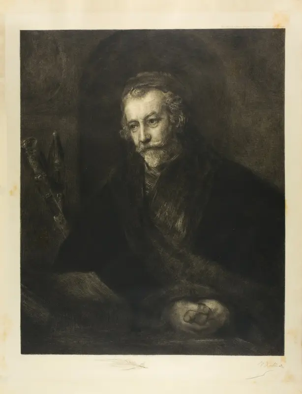Portrait of a Man in a Cap Wall Art by Charles Albert Waltner - High-Resolution Digital Print