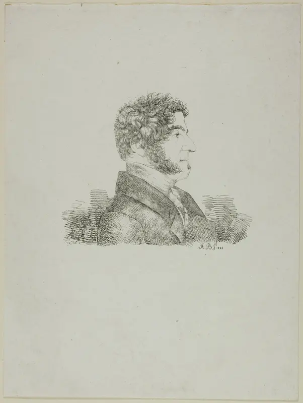 Portrait of a Man in Profile Wall Art by Monogrammist A.B. - High-Resolution Digital Print