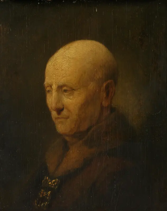 Portrait of a man, perhaps Rembrandt's father, Harmen Gerritsz van Rijn Wall Art by Unknown - High-Resolution Digital Print