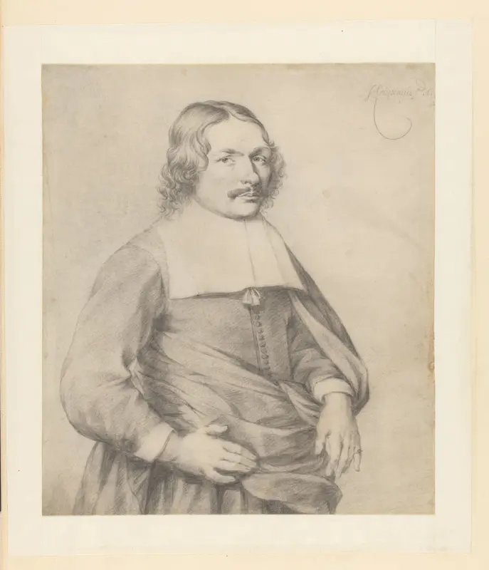 Portrait of a Man, Standing Three-quarter Length Wall Art by Johannes Leupenius - High-Resolution Digital Print