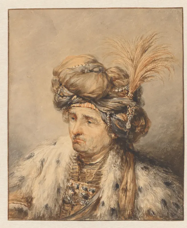 Portrait of a Man Wearing a Turban Wall Art by Abraham van Strij (I) - High-Resolution Digital Print