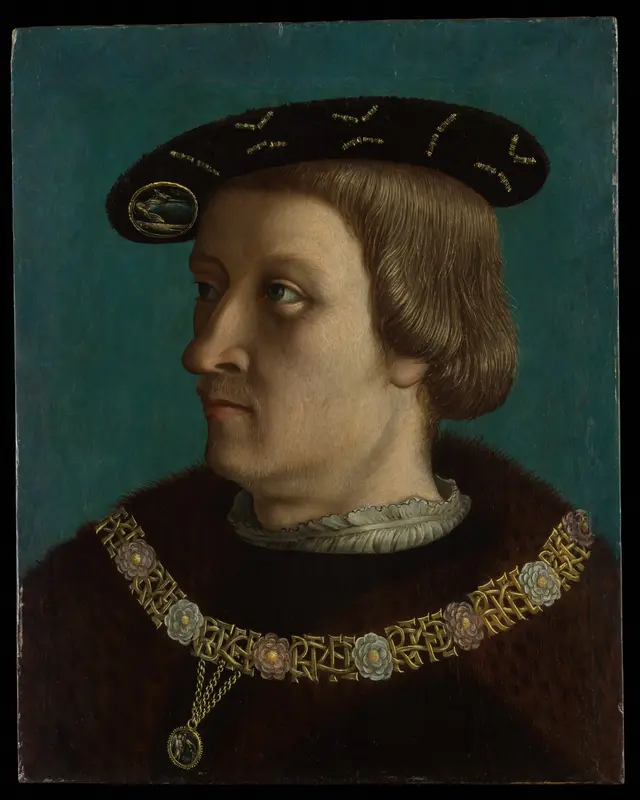 Portrait of a Man Wearing the Order of the Annunziata of Savoy Wall Art by French Painter - High-Resolution Digital Print