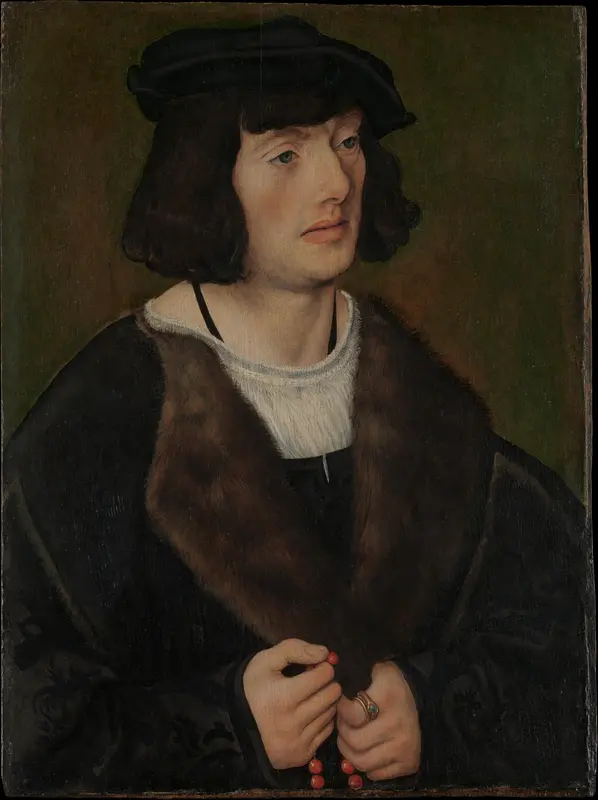 Portrait of a Man with a Rosary Wall Art by Lucas Cranach the Elder - High-Resolution Digital Print