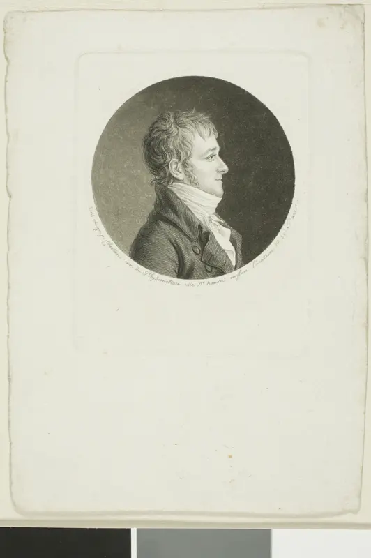 Portrait of a Man with Brown Hair Wall Art by Gilles Louis Chrétien - High-Resolution Digital Print