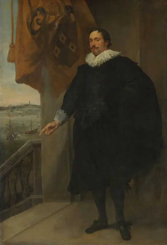 Portrait of a Nobleman, possibly Adriaan van der Borcht Wall Art by Anthony van Dyck - High-Resolution Digital Print