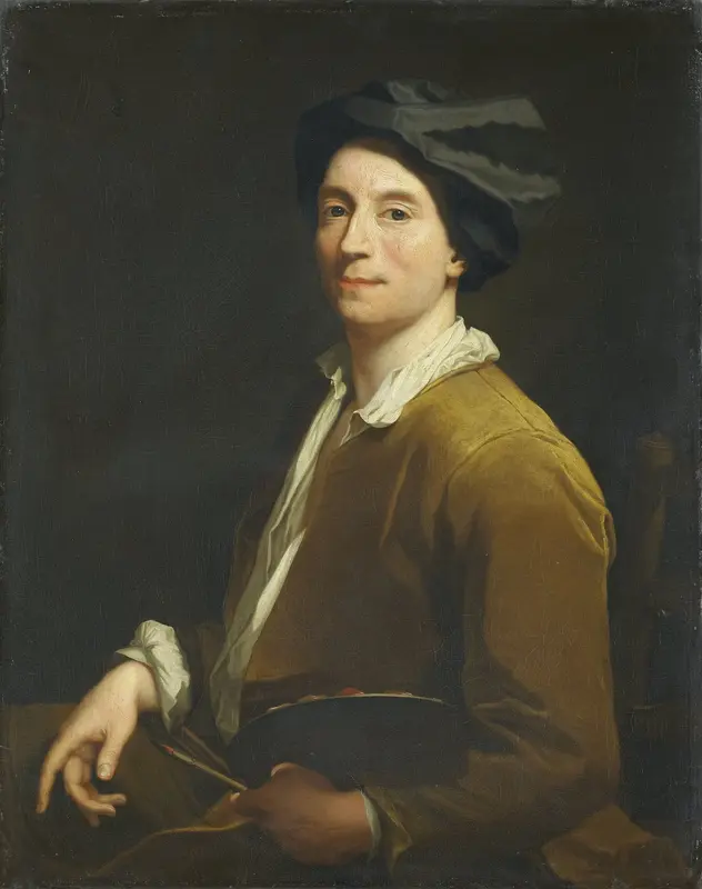 Portrait of a Painter, probably a Self Portrait Wall Art by Christoffel Lubienitzki - High-Resolution Digital Print