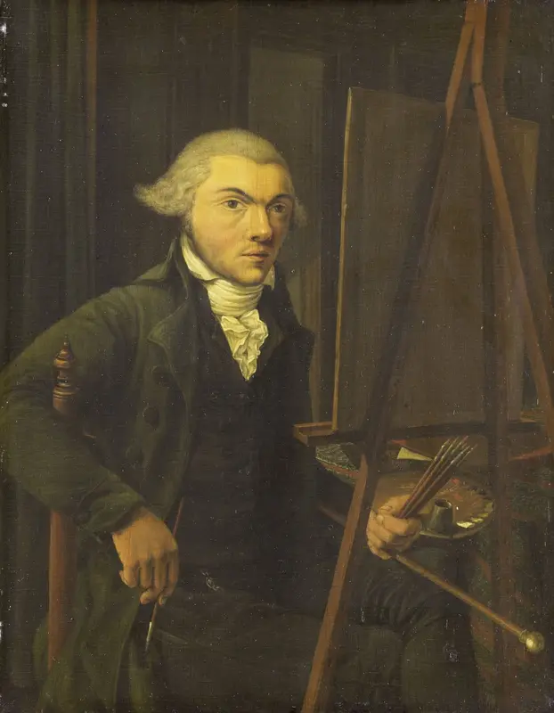 Portrait of a Painter, probably Harmanus Uppink Wall Art by Willem Uppink - High-Resolution Digital Print