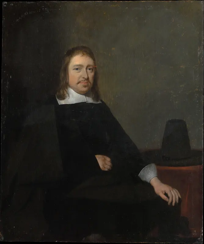 Portrait of a Seated Man Wall Art by Gerard ter Borch the Younger - High-Resolution Digital Print