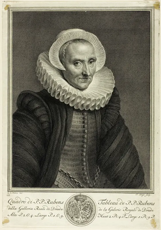Portrait of a Sixty-year-old Woman, from Recueil d'estampes d'après les plus célèbres tableaux de la Galerie Royale de Dresde Wall Art by Pieter Tanjé - High-Resolution Digital Print