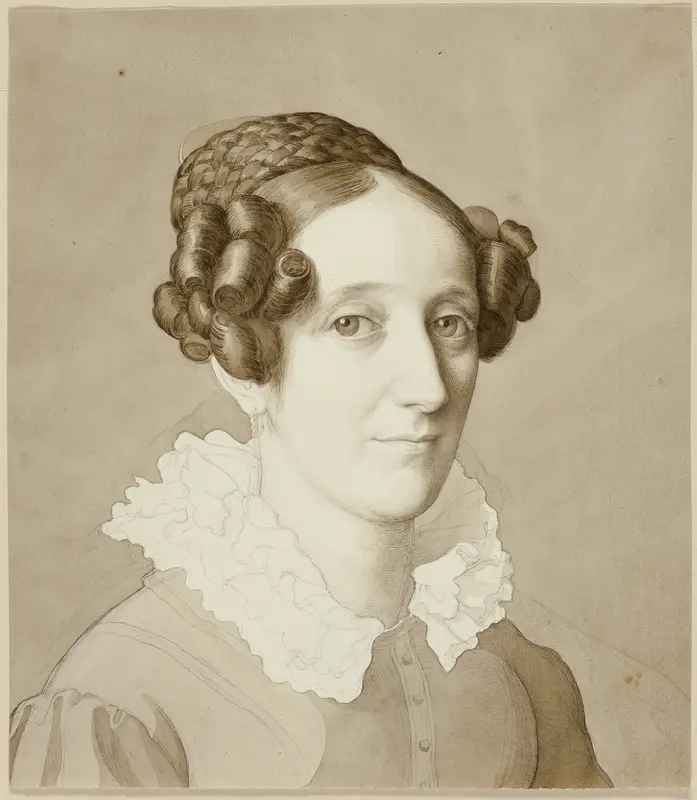Portrait of a Woman Wall Art by Julius Schnorr von Carolsfeld - High-Resolution Digital Print