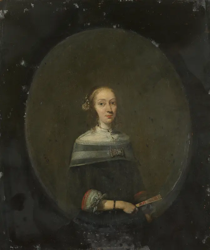Portrait of a Woman Wall Art by Gerard ter Borch (II) - High-Resolution Digital Print