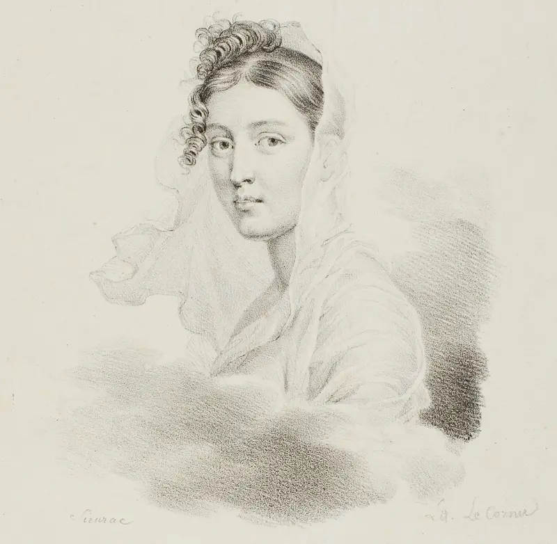 Portrait of a Woman Wall Art by François-Joseph-Juste Sieurac - High-Resolution Digital Print