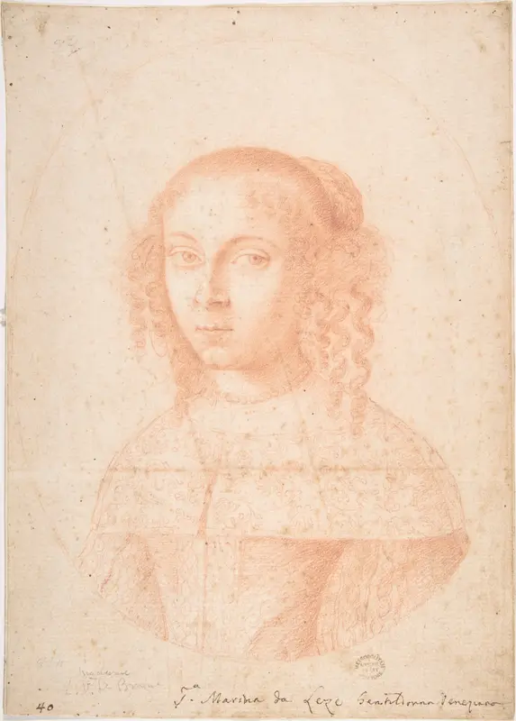 Portrait of a Woman Wall Art by Anonymous, Italian, Roman-Bolognese, 17th century - High-Resolution Digital Print