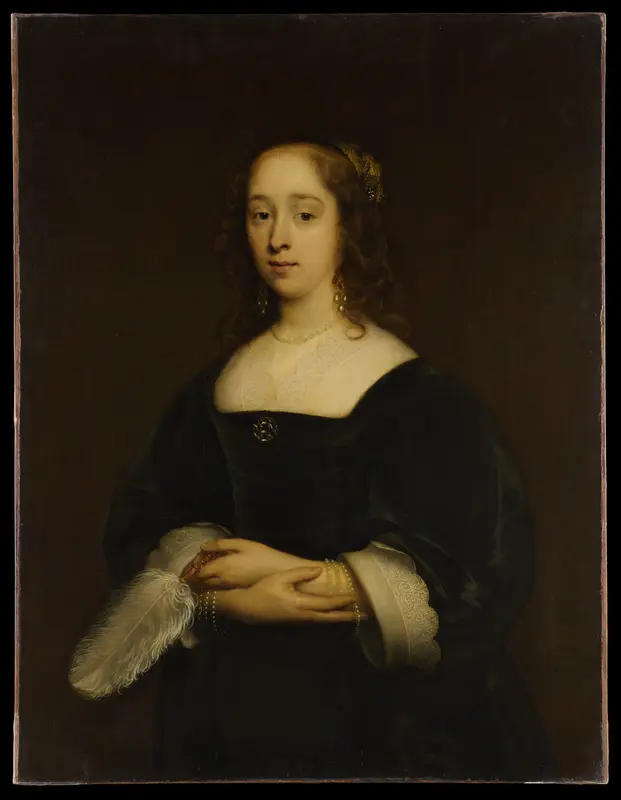 Portrait of a Woman Wall Art by Cornelis Jonson van Ceulen the Elder - High-Resolution Digital Print