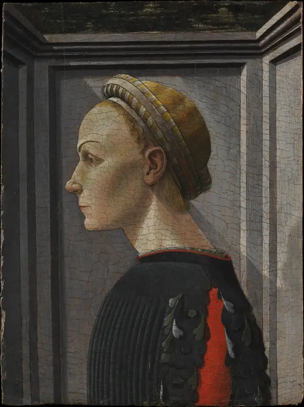 Portrait of a Woman Wall Art by Giovanni di Francesco del Cervelliera - High-Resolution Digital Print