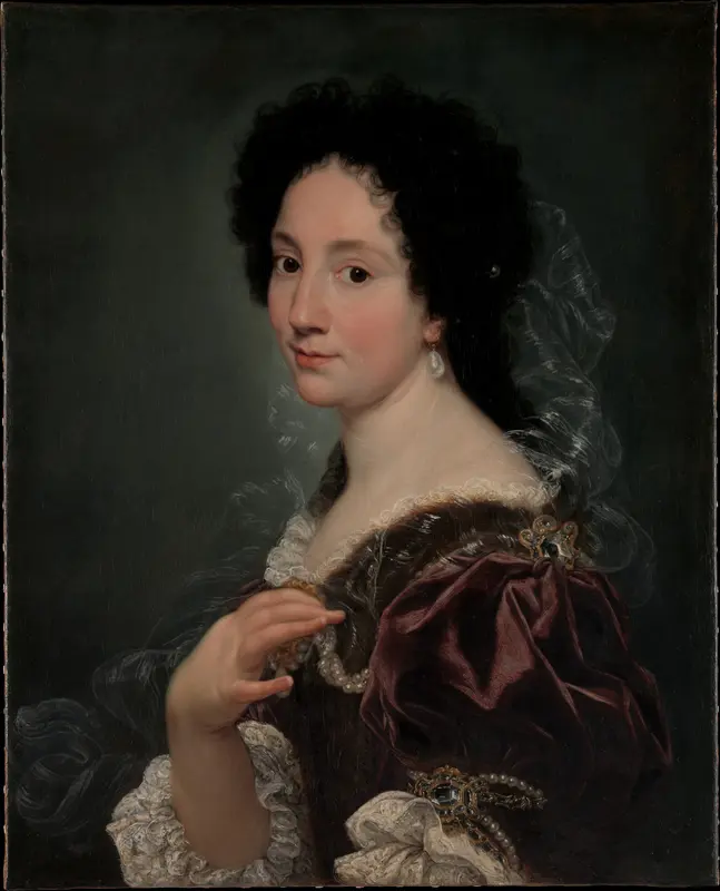Portrait of a Woman Wall Art by Giovanni Battista Gaulli (Il Baciccio) - High-Resolution Digital Print