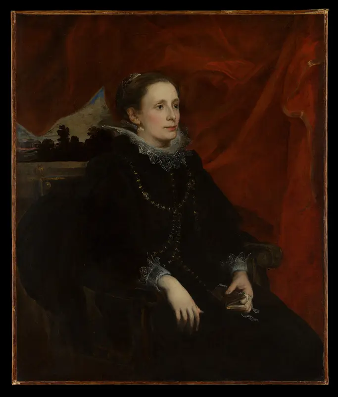 Portrait of a Woman, Called the Marchesa Durazzo Wall Art by Anthony van Dyck - High-Resolution Digital Print