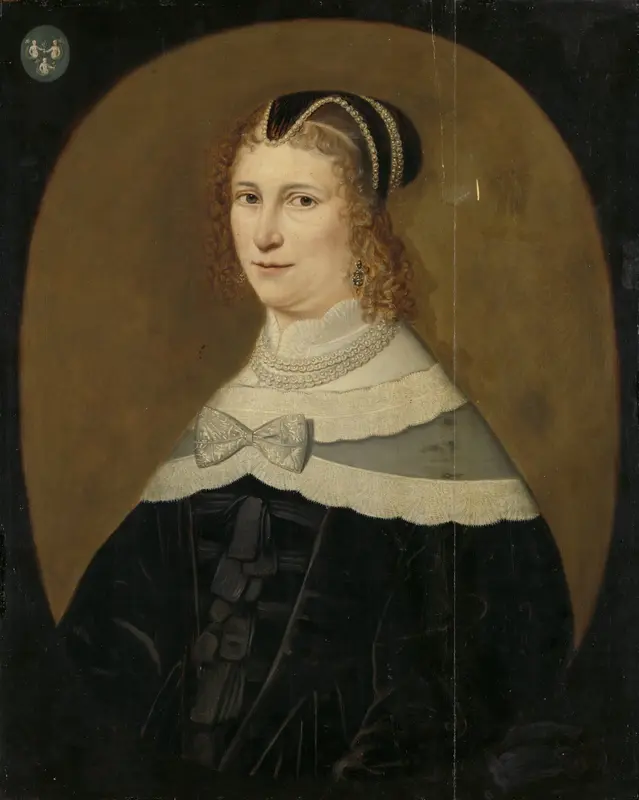 Portrait of a Woman, called Theodora de Visscher, Wife of Jacob Rijswijk Wall Art by anonymous - High-Resolution Digital Print
