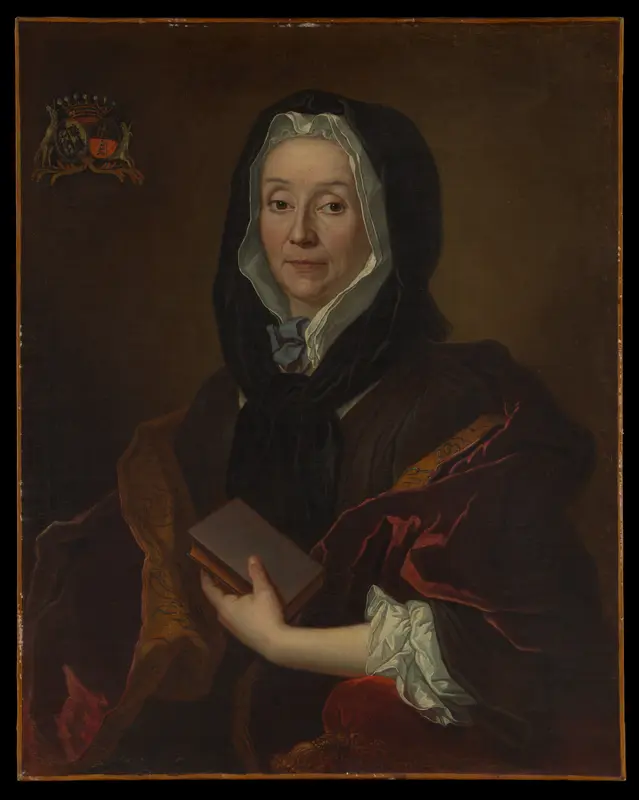 Portrait of a Woman Holding a Book Wall Art by French Painter - High-Resolution Digital Print