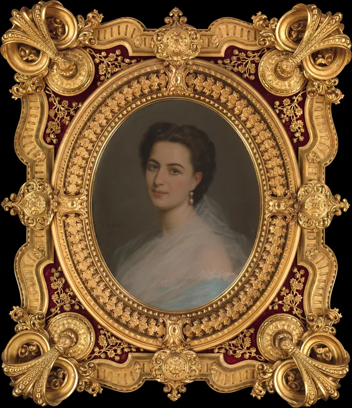Portrait of a Woman (Marianna Panciatichi, marchesa Paolucci delle Roncole, 1835–1919, or her sister-in-law, Beatrice Ferrari-Corbelli di Reggio, contessa di Lucciano) Wall Art by Michele Gordigiani - High-Resolution Digital Print