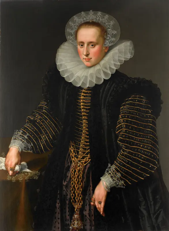 Portrait of a Woman, probably Maria Schuurman (1575-1621) Wall Art by anonymous - High-Resolution Digital Print