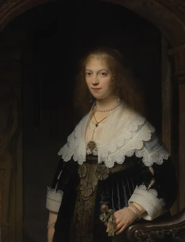 Portrait of a Woman, Probably Maria Trip (1619-1683) Wall Art by Rembrandt van Rijn - High-Resolution Digital Print