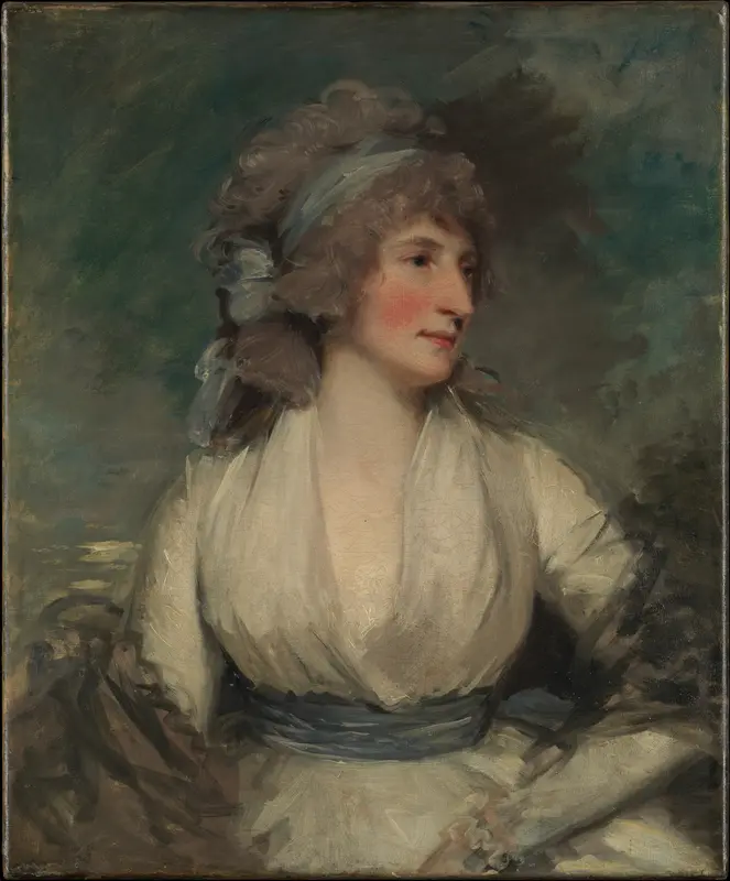 Portrait of a Woman; (reverse, now covered by relining canvas) Study of a Child's Head by John Hoppner - High-Resolution Digital Print